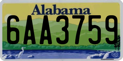 AL license plate 6AA3759