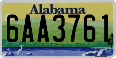 AL license plate 6AA3761