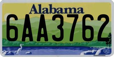 AL license plate 6AA3762