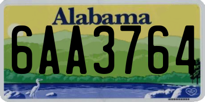 AL license plate 6AA3764