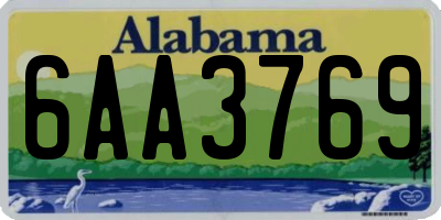 AL license plate 6AA3769