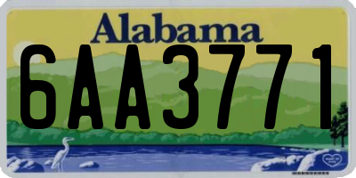 AL license plate 6AA3771