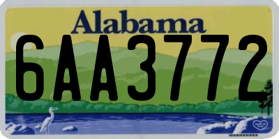 AL license plate 6AA3772