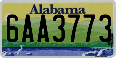 AL license plate 6AA3773