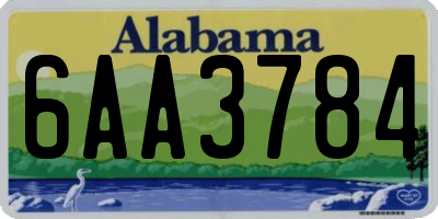 AL license plate 6AA3784