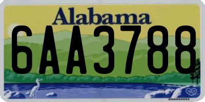 AL license plate 6AA3788