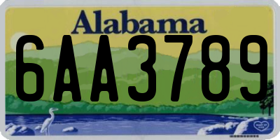 AL license plate 6AA3789
