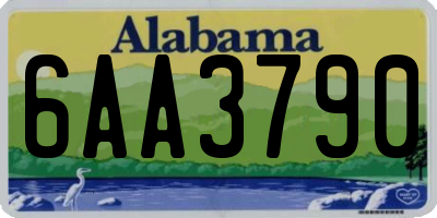 AL license plate 6AA3790