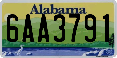 AL license plate 6AA3791