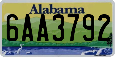 AL license plate 6AA3792