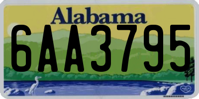 AL license plate 6AA3795