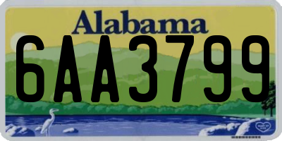AL license plate 6AA3799