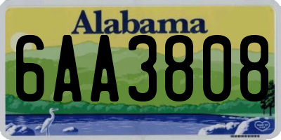 AL license plate 6AA3808