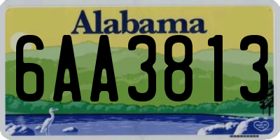 AL license plate 6AA3813