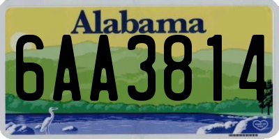 AL license plate 6AA3814
