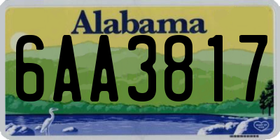 AL license plate 6AA3817
