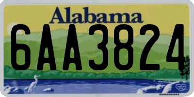 AL license plate 6AA3824