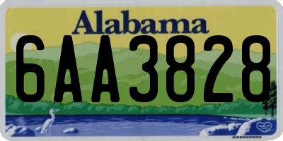 AL license plate 6AA3828