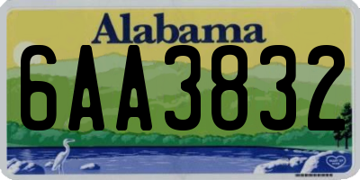 AL license plate 6AA3832