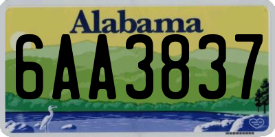 AL license plate 6AA3837