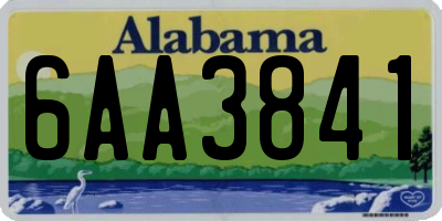 AL license plate 6AA3841
