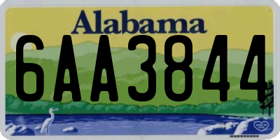 AL license plate 6AA3844