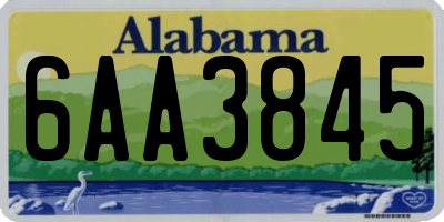 AL license plate 6AA3845