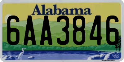 AL license plate 6AA3846