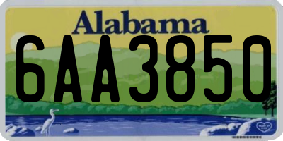 AL license plate 6AA3850
