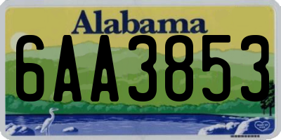 AL license plate 6AA3853