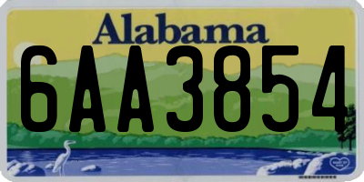 AL license plate 6AA3854