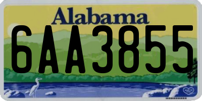 AL license plate 6AA3855
