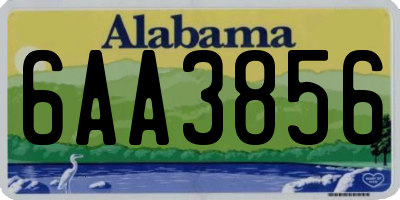 AL license plate 6AA3856