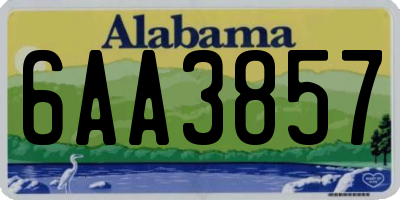 AL license plate 6AA3857