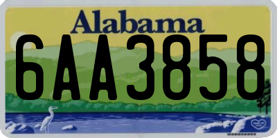 AL license plate 6AA3858
