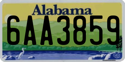 AL license plate 6AA3859