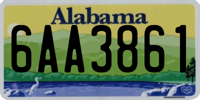 AL license plate 6AA3861