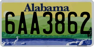 AL license plate 6AA3862