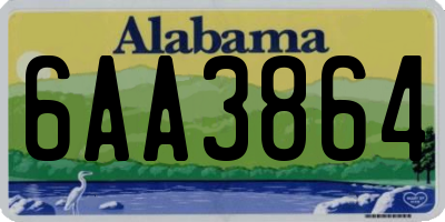 AL license plate 6AA3864
