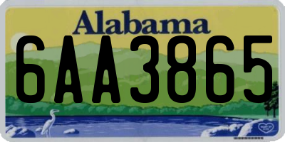 AL license plate 6AA3865
