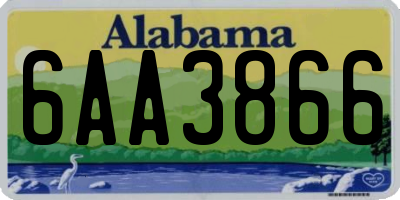 AL license plate 6AA3866