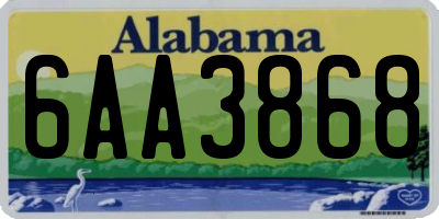 AL license plate 6AA3868