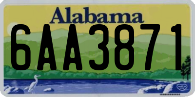 AL license plate 6AA3871
