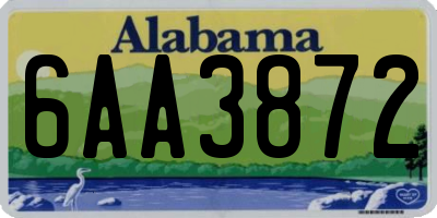 AL license plate 6AA3872