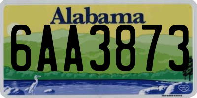 AL license plate 6AA3873