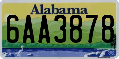 AL license plate 6AA3878
