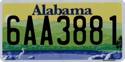 AL license plate 6AA3881