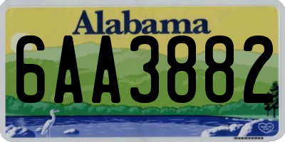 AL license plate 6AA3882