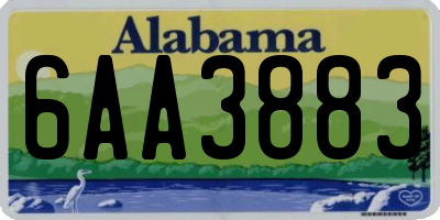 AL license plate 6AA3883