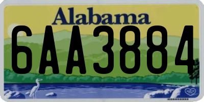 AL license plate 6AA3884